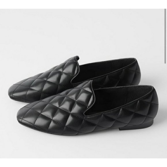 Zara Shoes - Zara black quilted loafer size 8